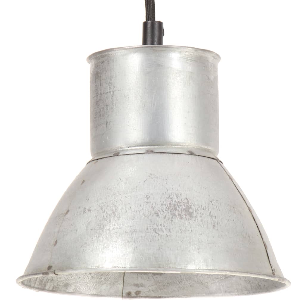 vidaXL Závesná lampa 25 W, strieborná, okrúhla 17 cm E27