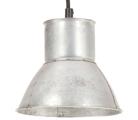 vidaXL Hanging Lamp 25 W Silver Round 17 cm E27