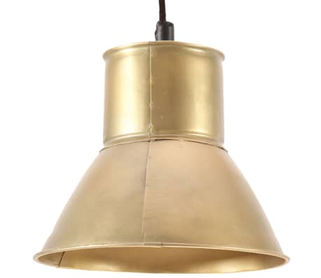 vidaXL griestu lampa, misiņa krāsā, apaļa, 25 W, 17 cm, E27