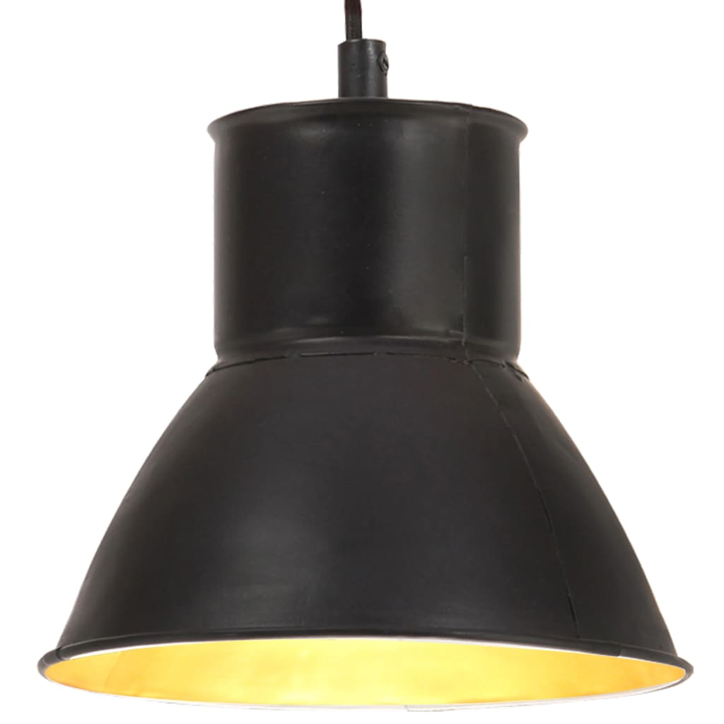 vidaXL Lampă suspendată, negru, rotund, 17 cm, 25 W, E27 de la vidaxl imagine noua