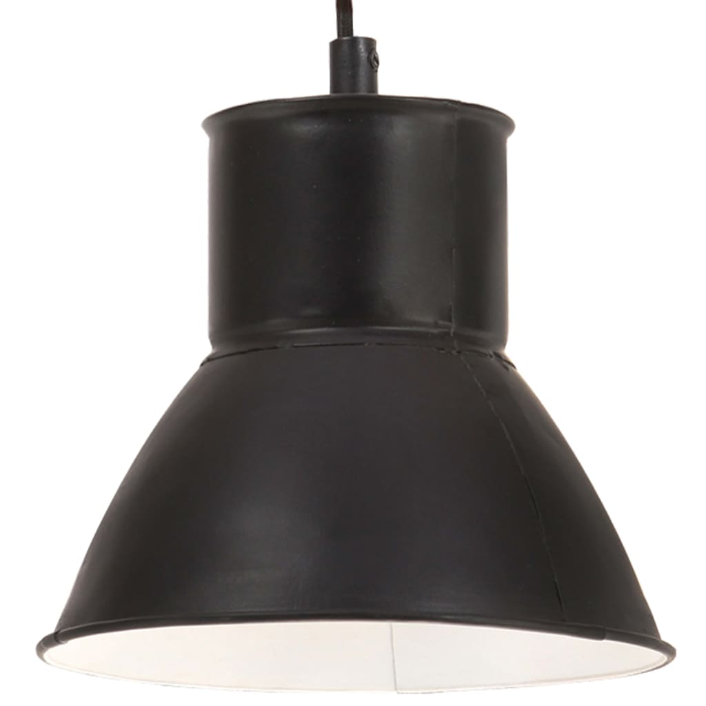 vidaXL Hanging Lamp 25 W Black Round 17 cm E27