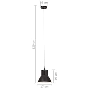 Závěsné svítidlo 25 W černé kulaté 17 cm E27 - obrázek 9