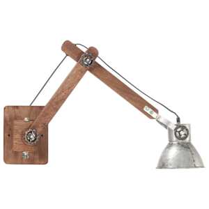 Nástěnná lampa industriální styl stříbrná kulatá E27 - obrázek 4