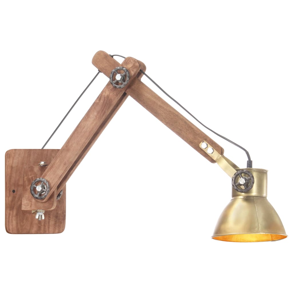 Petrashop  Nástěnná lampa industriální styl mosazná kulatá E27