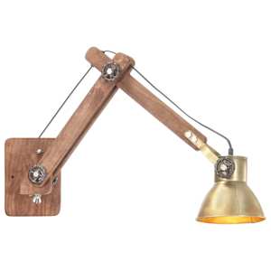 Nástěnná lampa industriální styl mosazná kulatá E27 - obrázek 1