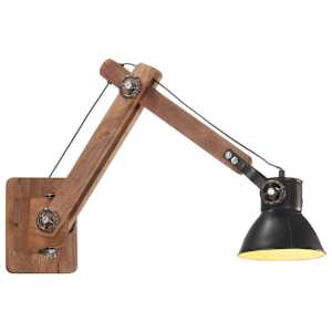 Nástěnná lampa industriální styl černá kulatá E27 - obrázek 1