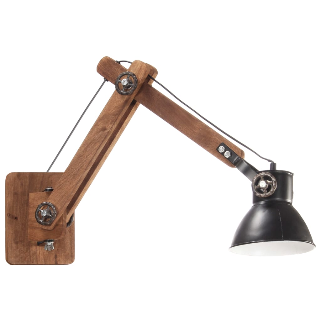 vidaXL Zidna svjetiljka u industrijskom stilu crna okrugla E27