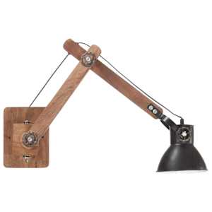 Nástěnná lampa industriální styl černá kulatá E27 - obrázek 4