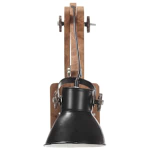 Nástěnná lampa industriální styl černá kulatá E27 - obrázek 5