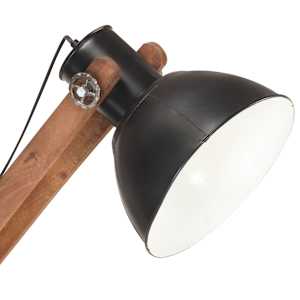 Stojací lampa černá masivní mangovníkové dřevo E27 - obrázek 6