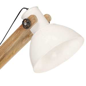 Stojací lampa bílá masivní mangovníkové dřevo E27 - obrázek 6