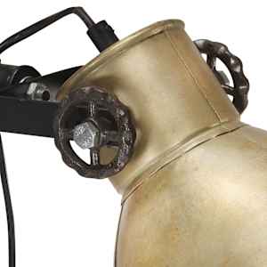 Podlahová lampa se 2 svítidly mosazná E27 litina - obrázek 6