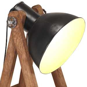 Stojací lampy 3 ks černé E27 masivní mangovníkové dřevo - obrázek 7
