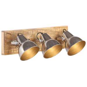 Industriální nástěnná lampa stříbrná 70 x 23 cm E27 mangovník - obrázek 1