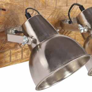Industriální nástěnná lampa stříbrná 70 x 23 cm E27 mangovník - obrázek 5