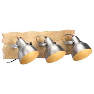 Industriální nástěnná lampa stříbrná 68 x 23 cm E27 mangovník - obrázek 1