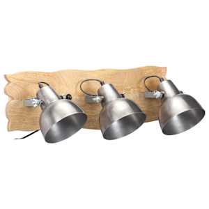 Industriální nástěnná lampa stříbrná 68 x 23 cm E27 mangovník - obrázek 2