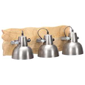 Industriální nástěnná lampa stříbrná 68 x 23 cm E27 mangovník - obrázek 3