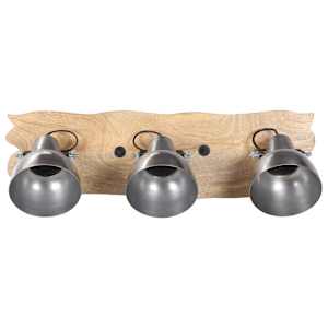 Industriální nástěnná lampa stříbrná 68 x 23 cm E27 mangovník - obrázek 4