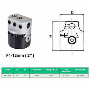 15dílný set vyvrtávacích bitů 50 mm vyvrtávací hlava MT3-F1-12 - obrázek 9