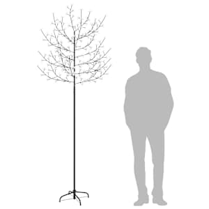vidaXL Joulukuusi 220 kylmän valkoista LED-valoa kirsikankukka 220 cm