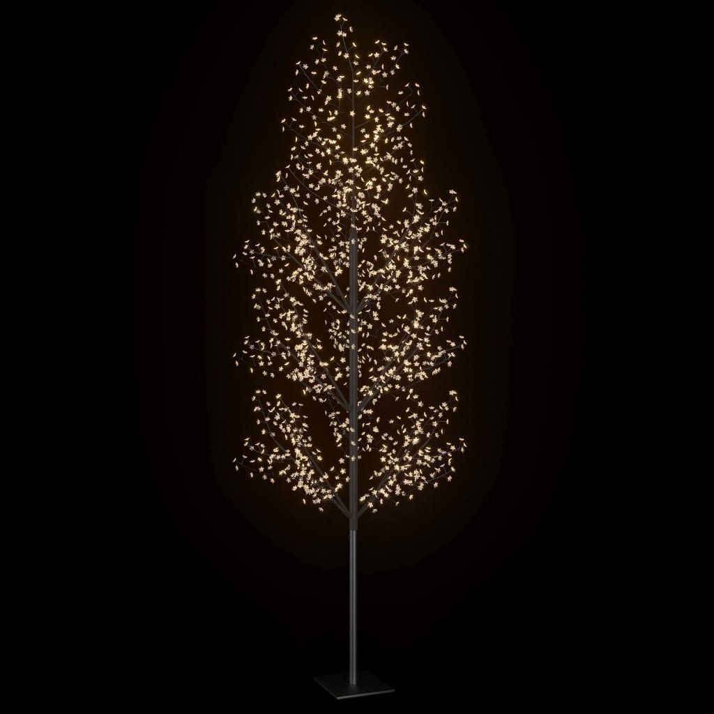 Cseresznyevirágos karácsonyfa 1200 db meleg fehér LED-del 400cm 