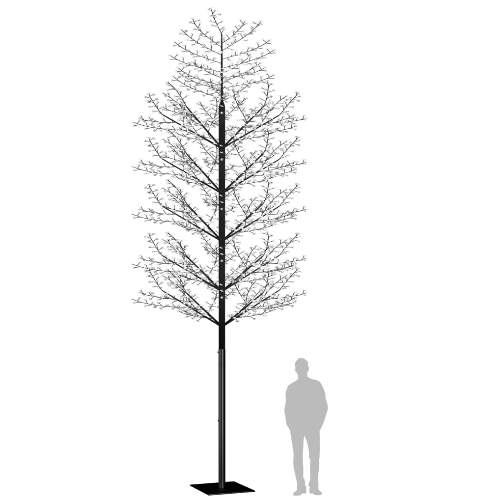 

vidaXL Kerstboom 2000 LED's warmwit licht kersenbloesem 500 cm