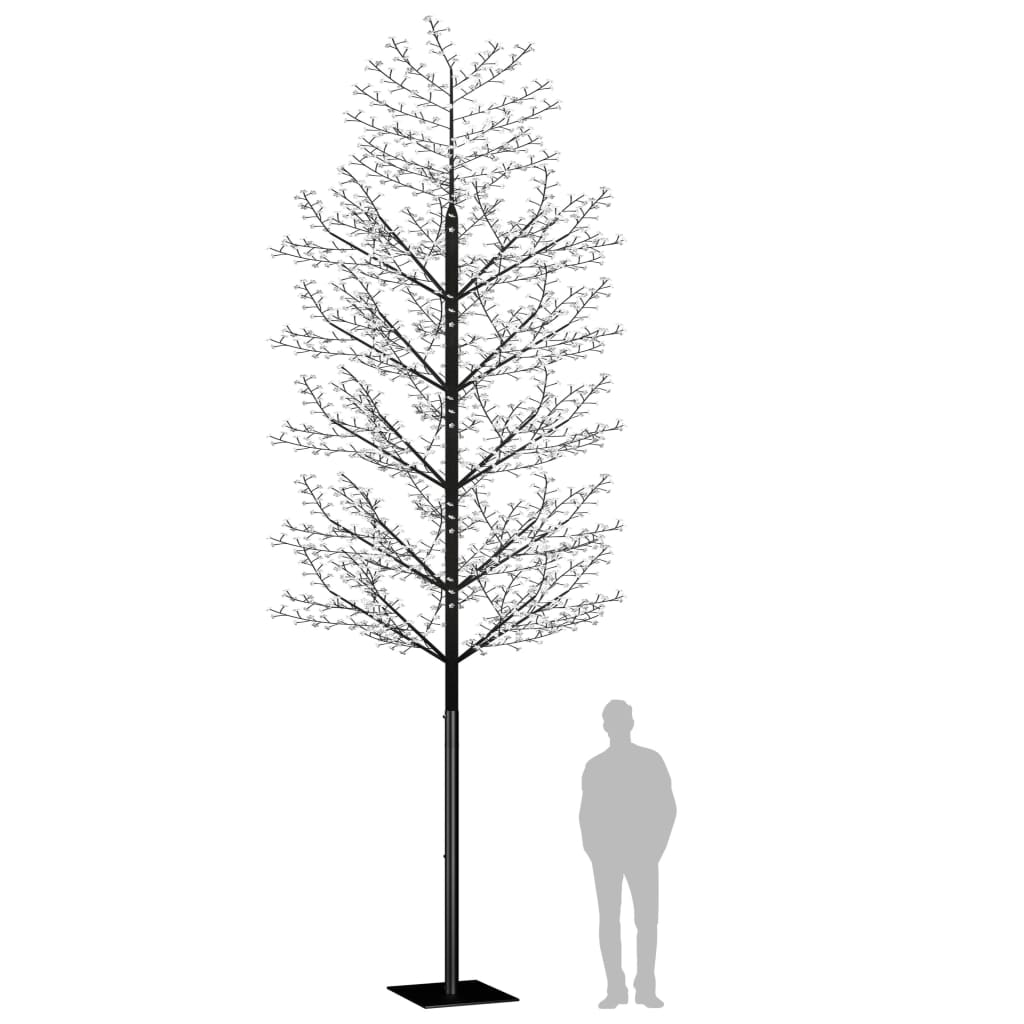 

vidaXL Kerstboom 2000 LED's blauw licht kersenbloesem 500 cm