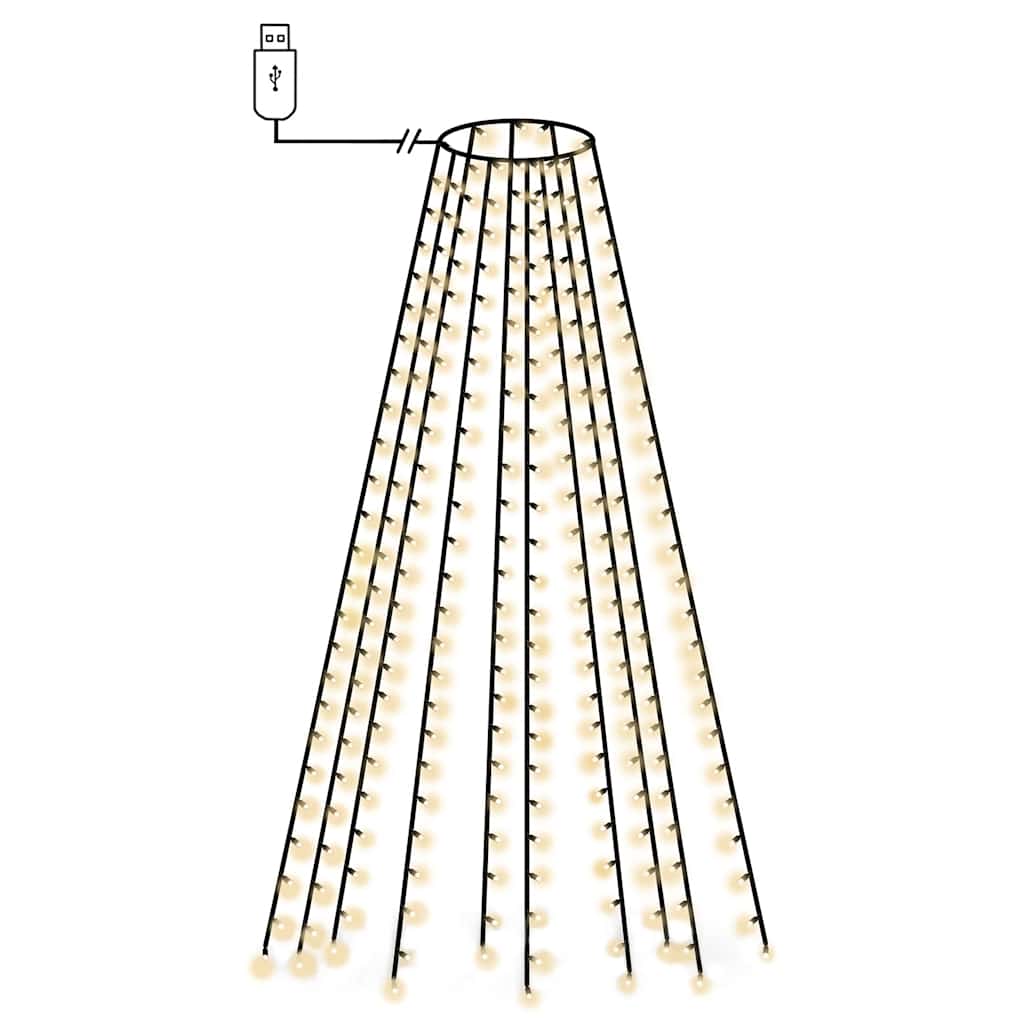 vidaXL Světelná síť na vánoční stromek s 250 LED diodami 250 cm