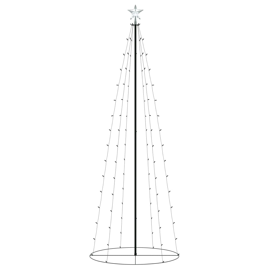 

vidaXL Christmas Cone Tree 100 Colorful LEDs Decoration 2x6 ft