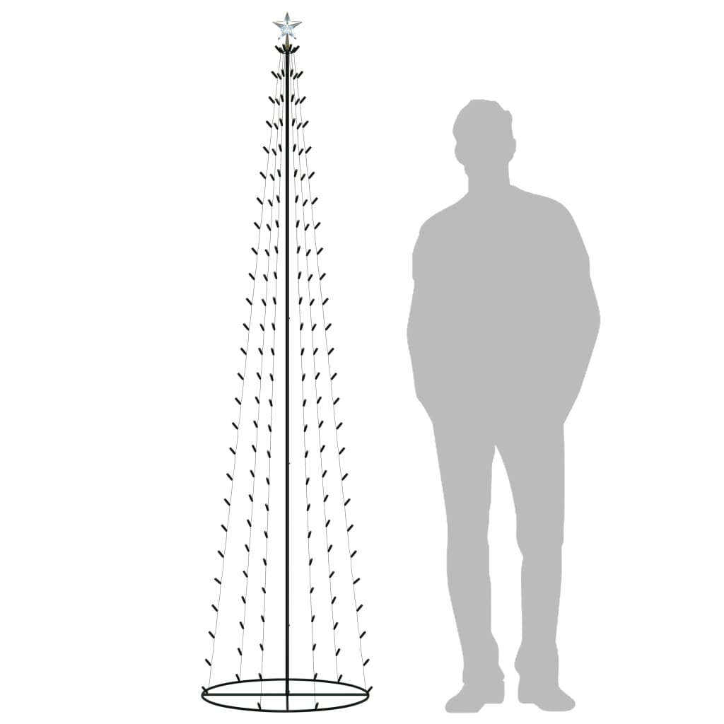 

vidaXL Kegelkerstboom 136 LED's 70x240 cm warmwit