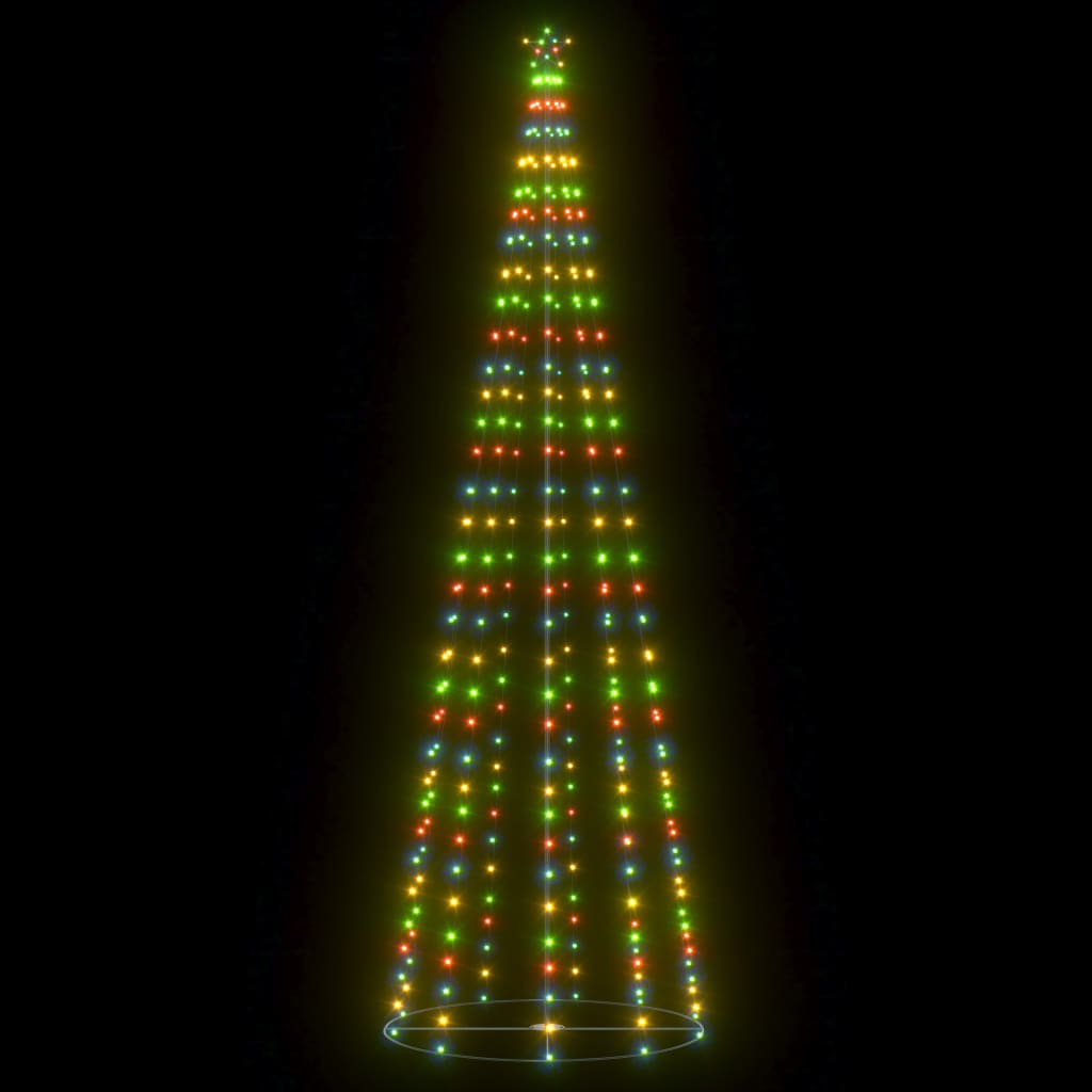 Kúp alakú karácsonyfa 330 színes LED-del 100 x 300 cm 