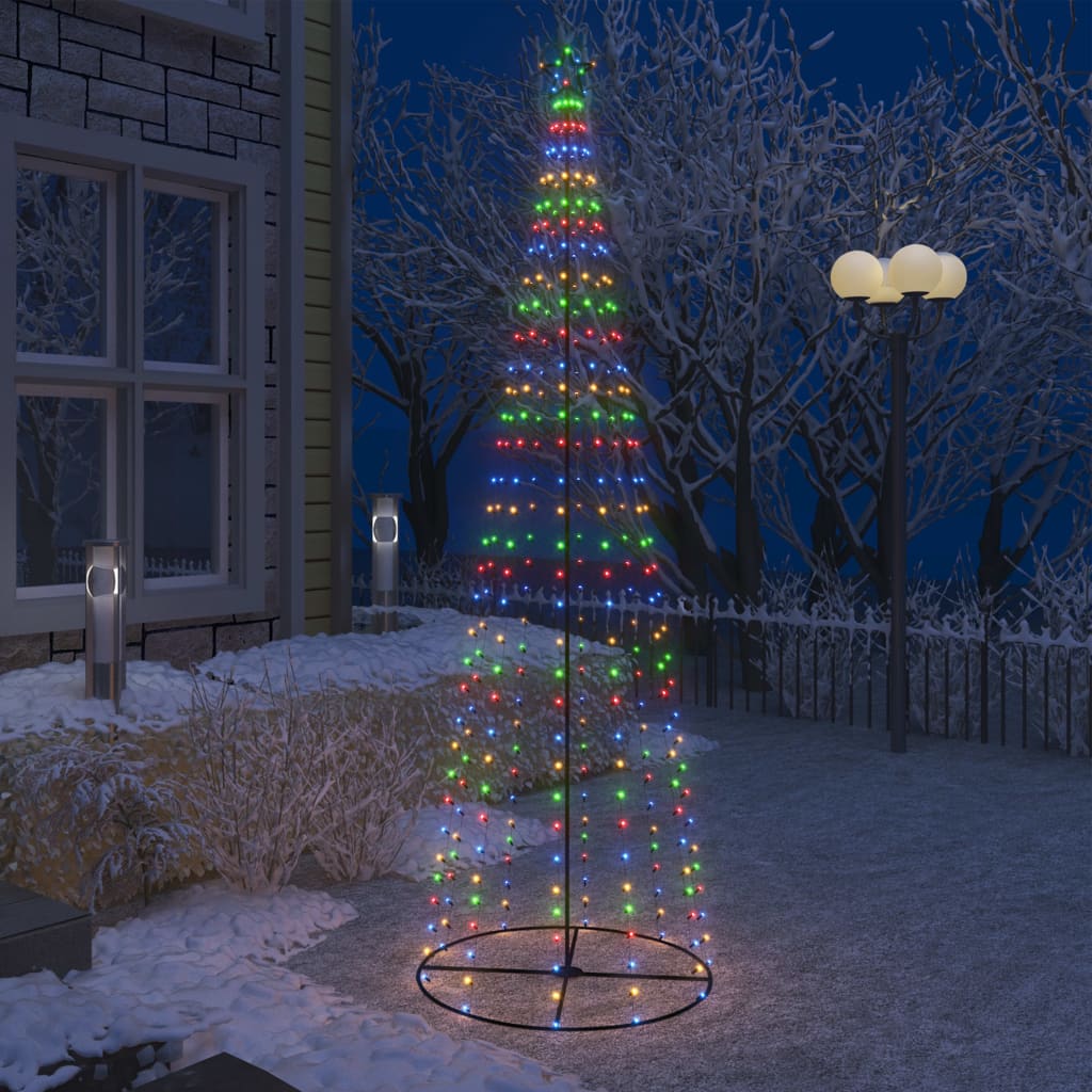 vidaXL lysende juletræ 100x300 cm 330 LED'er farverigt lys