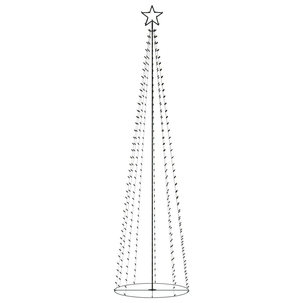 Decorațiune brad de Crăciun conic 400 LED-uri alb cald 100×360 cm