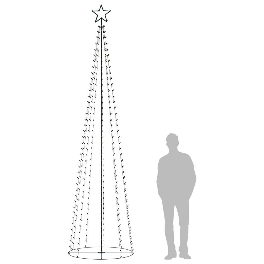 

vidaXL Kegelkerstboom 400 LED's 100x360 cm meerkleurig