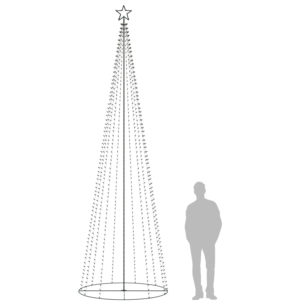 

vidaXL Kegelkerstboom 752 LED's 160x500 cm meerkleurig