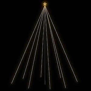vidaXL Albero Natale a Cascata di Luci LED Interni Esterni 1300 LED 8m