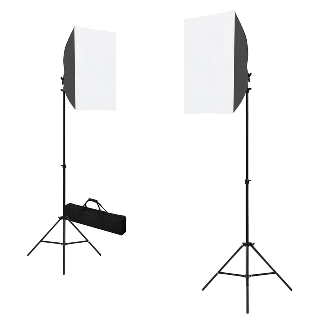 

vidaXL Fotostudioset met softboxlampen en achtergrond