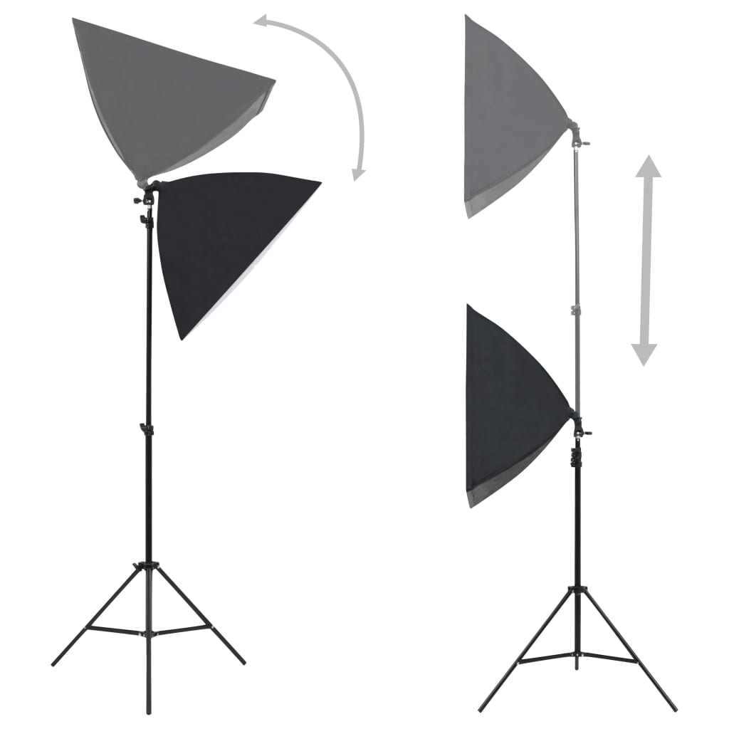 Thumbnail - vidaXL Fotostudio-Set mit Softboxen und Hintergrundsystem