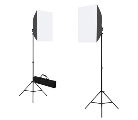 vidaXL Fotostudio-Set mit Softboxen und Hintergrundsystem