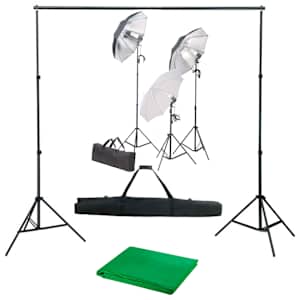vidaXL fotostuudiokomplekt valgustuse ja taustapildiga