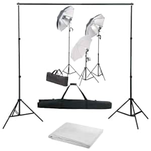 vidaXL fotostuudiokomplekt valgustuse ja taustapildiga