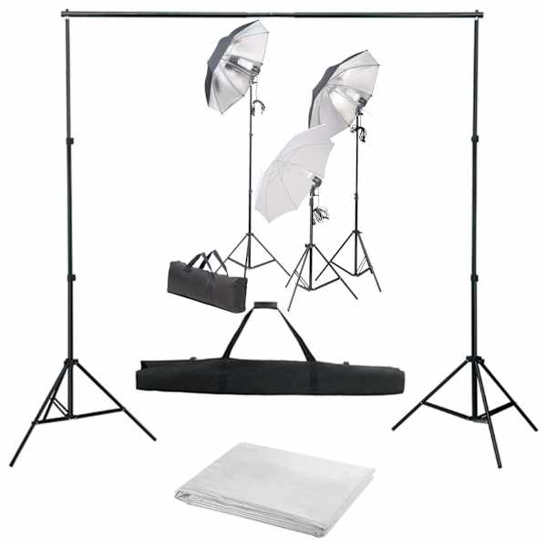 vidaXL fotostuudiokomplekt valgustuse ja taustapildiga