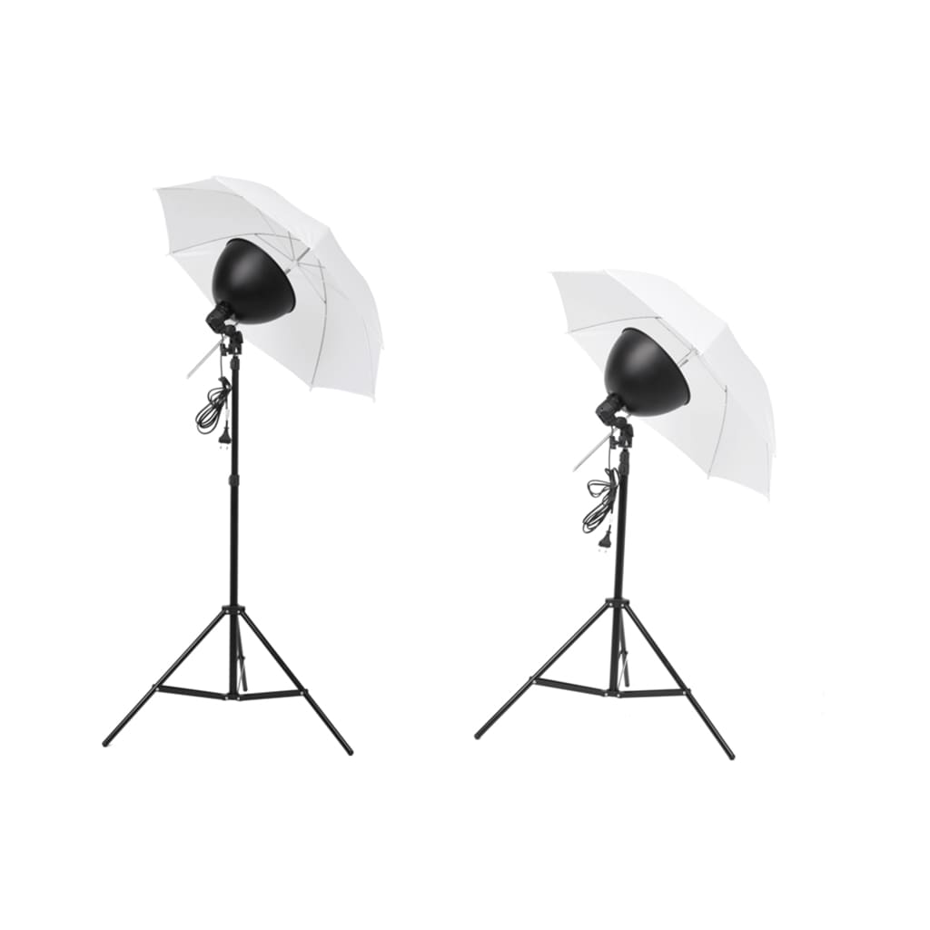 vidaXL Kit de estudio fotográfico con set de luces y telón de fondo