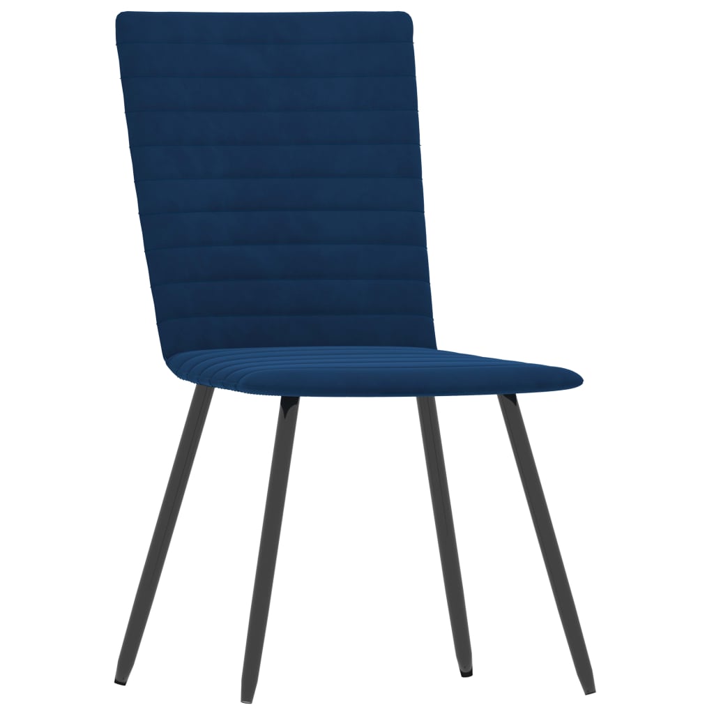 vidaXL Chaises à manger lot de 6 bleu velours