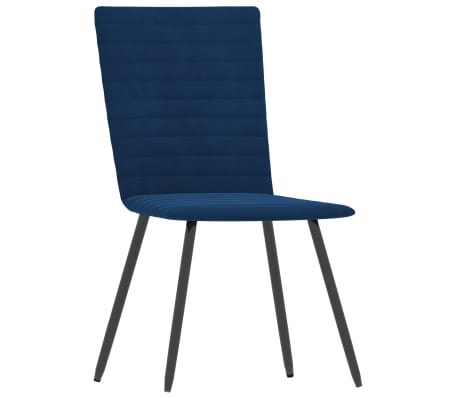 vidaXL spisebordsstole 6 stk. fløjl blå