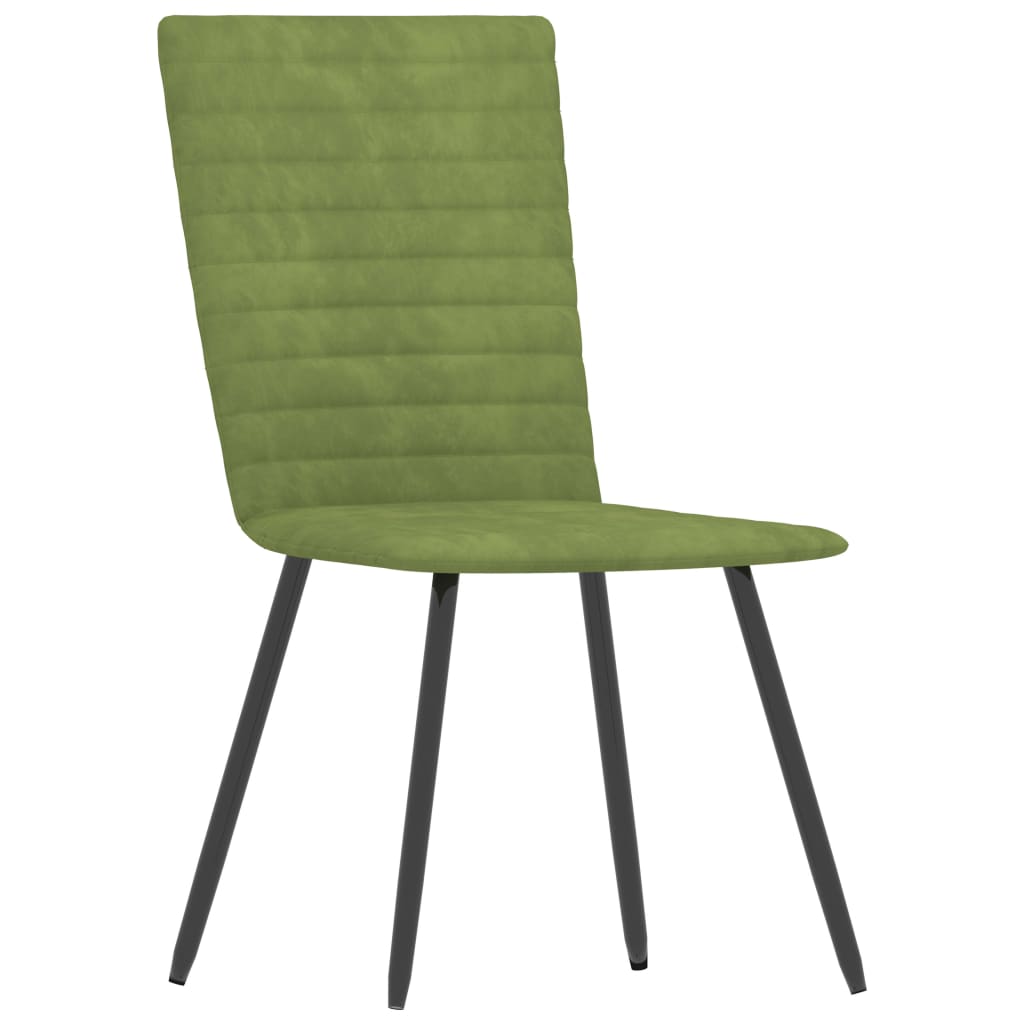 vidaXL Valgomojo kėdės, 6vnt., žalios spalvos, aksomas (287806+287807)