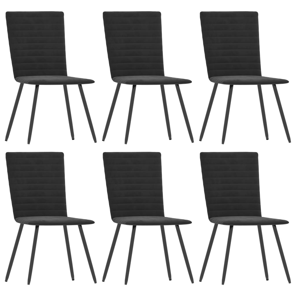 Esszimmerstühle 6 Stk. Schwarz Samt kaufen