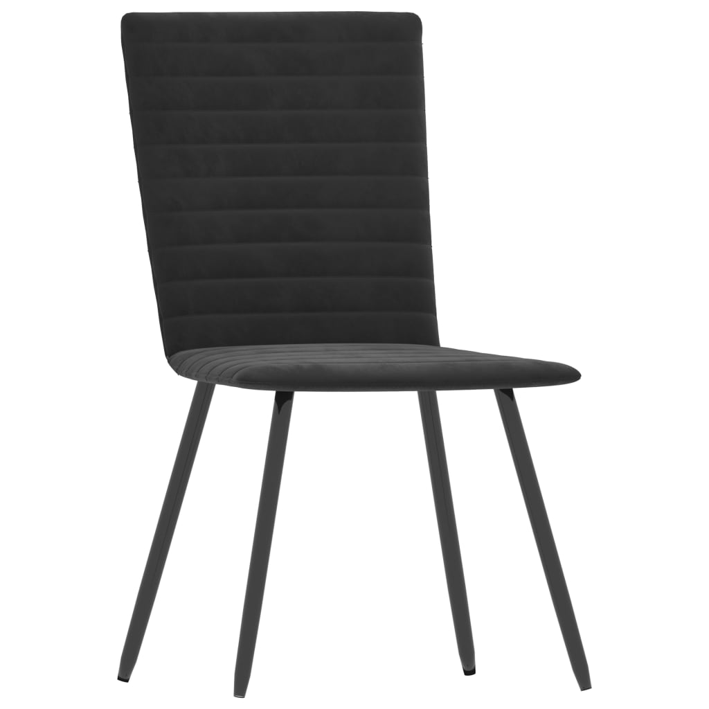 vidaXL Jídelní židle 6 ks černé samet