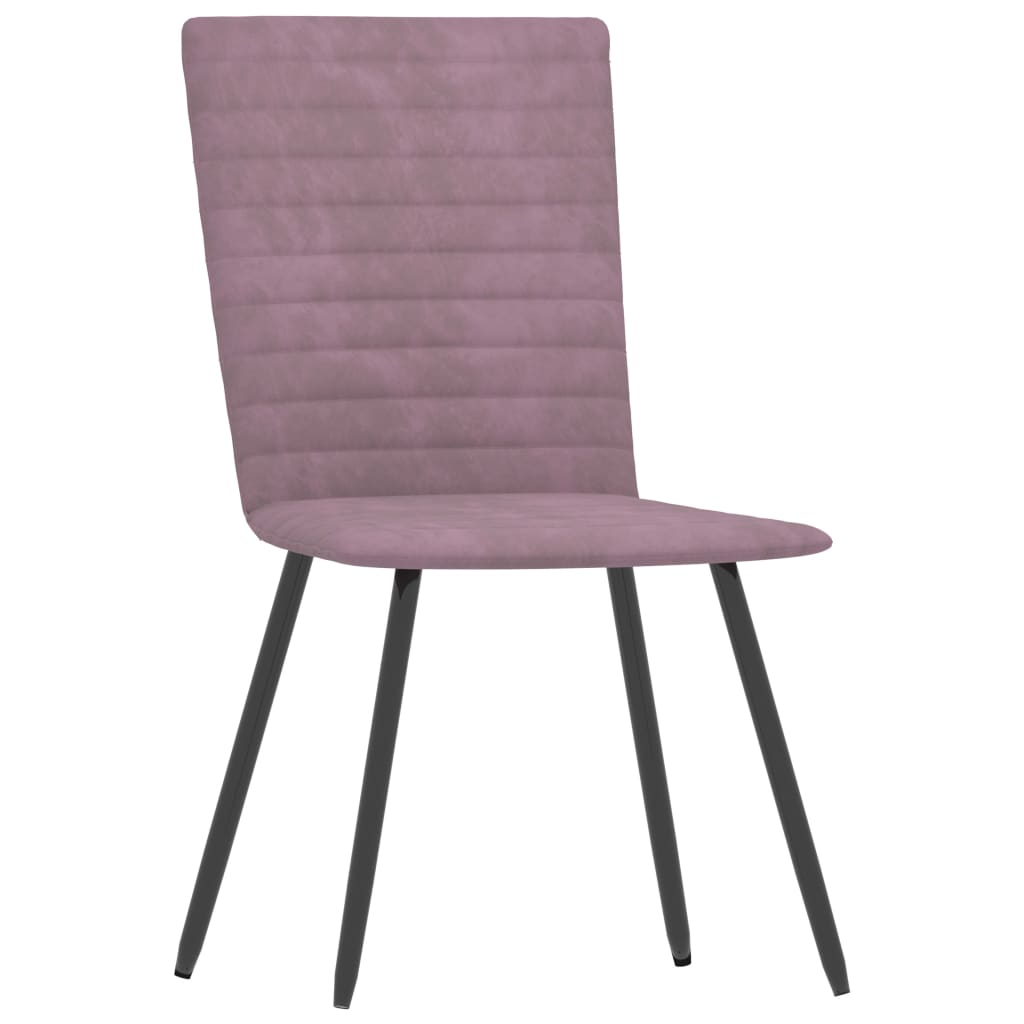 vidaXL Krzesła stołowe, 6 szt., różowe, obite aksamitem
